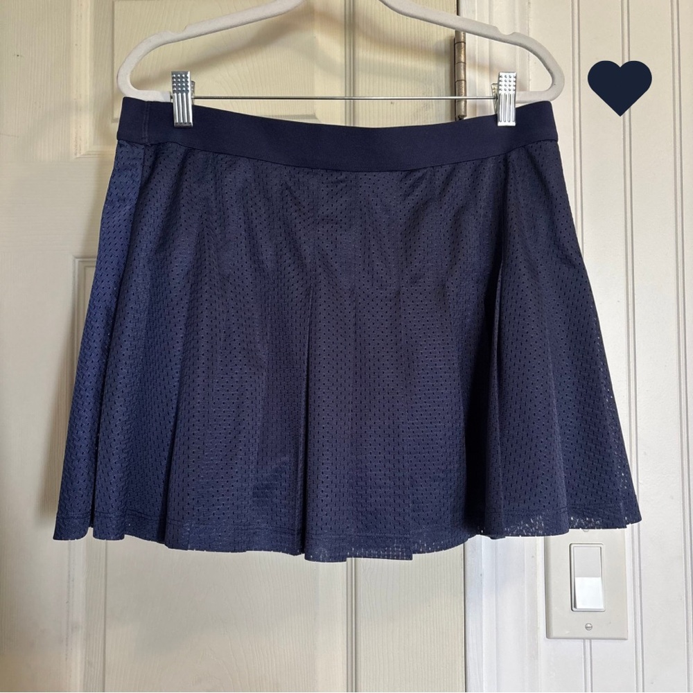 PINK Victoria's Secret Navy Mini Skirt Skort Pleated Mesh Tennis PickleBall